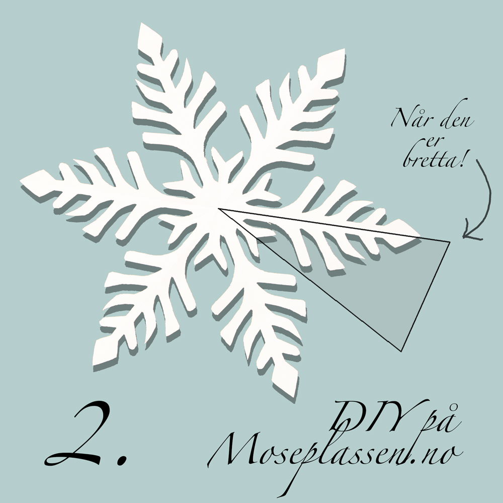 Snøkrystall klippet i papir
